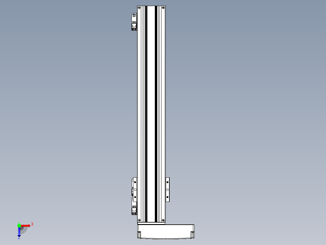 TPA-KNR-86E-1610C-L500A1-ML-P40-N3线性模块铝制底座俯视图