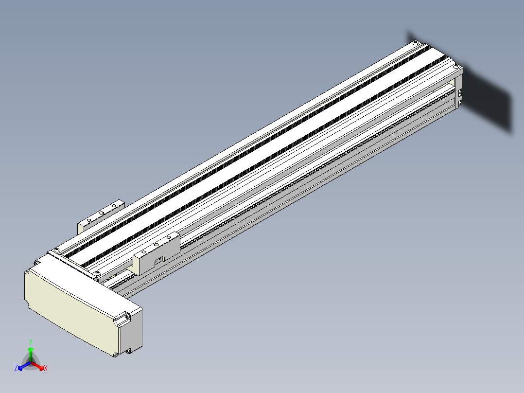 TPA-KNR-86E-1610C-L500A1-ML-P40-N3线性模块铝制底座正等轴测图