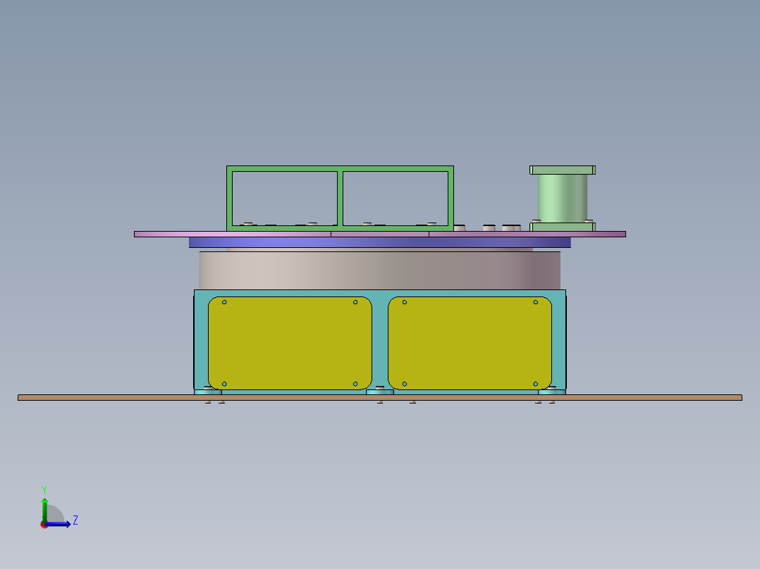 重载电动旋转台sw16可编辑左视图
