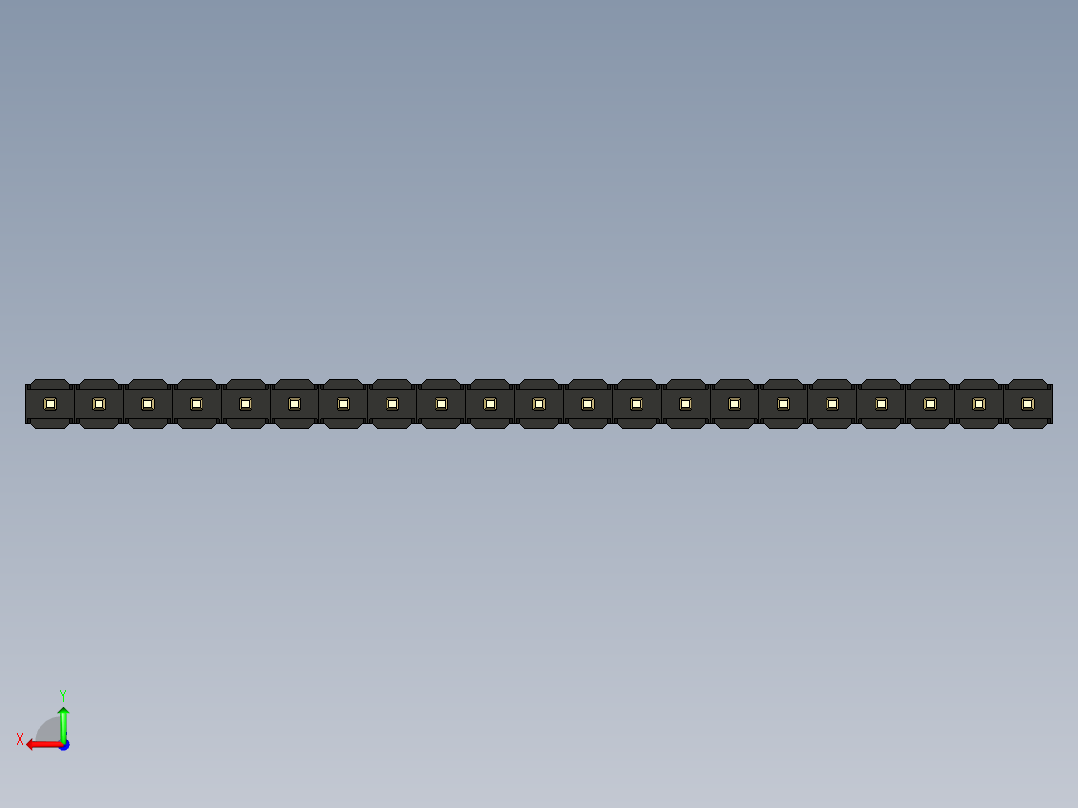 彩色公头100mil（2.54mm）系列-DS1021_black_1x21p_100mil_Type1_rev1.0后视图