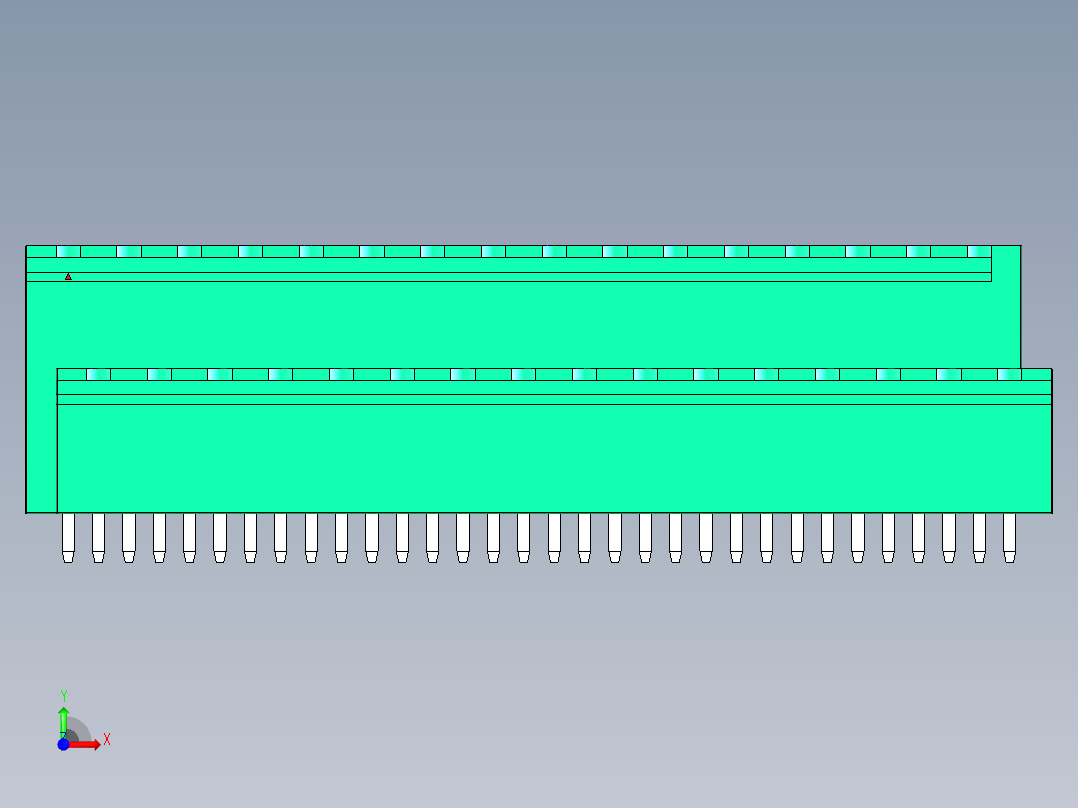 DEGSON 2EDG 系列 5.0mm 可插拔接线端子组-2EDGVTC-5.0-32P-14-00AH前视图