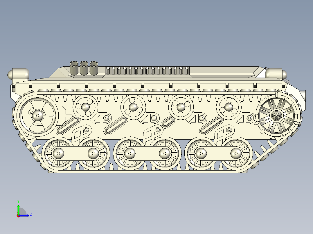 游戏用坦克底盘左视图