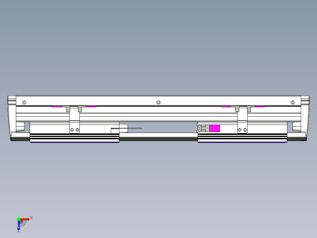 威洛博VL系列直线电机模组-2VL14S2-S100俯视图