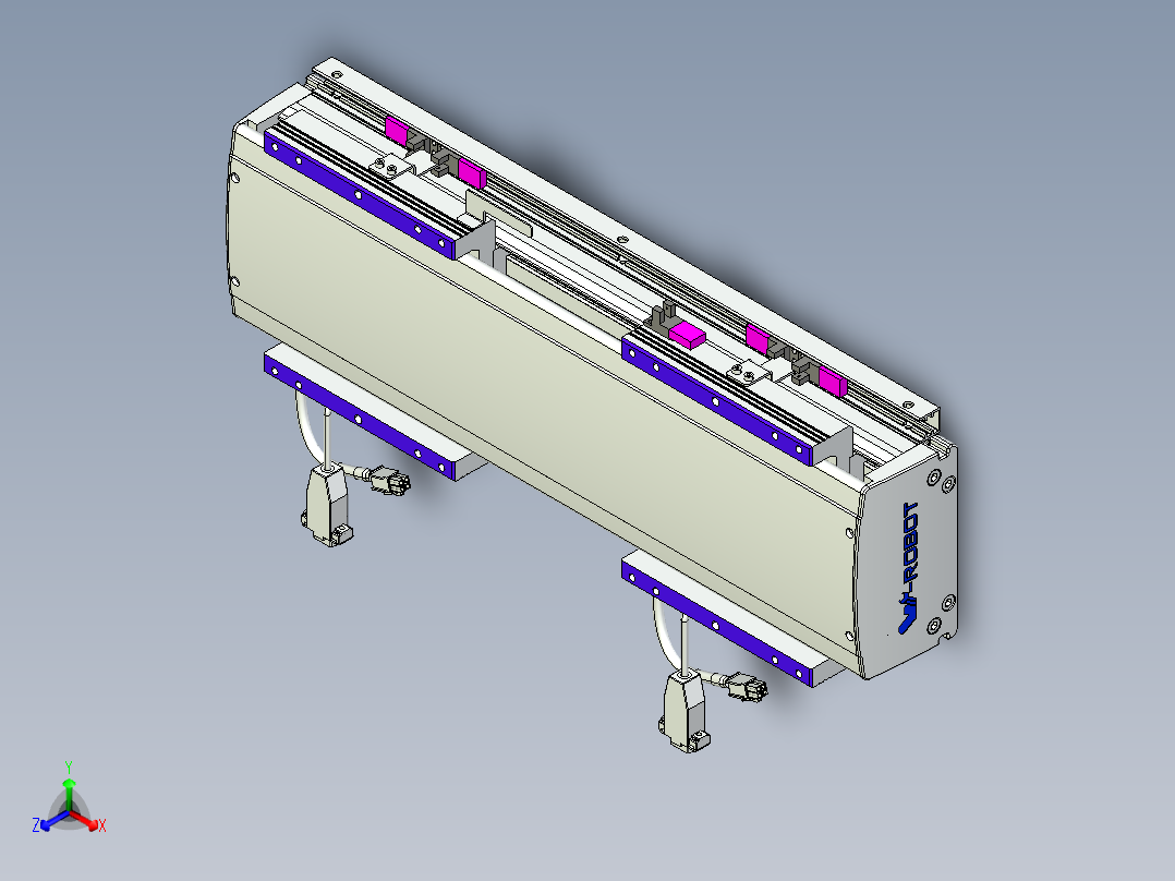威洛博VL系列直线电机模组-2VL14S2-S100正等轴测图