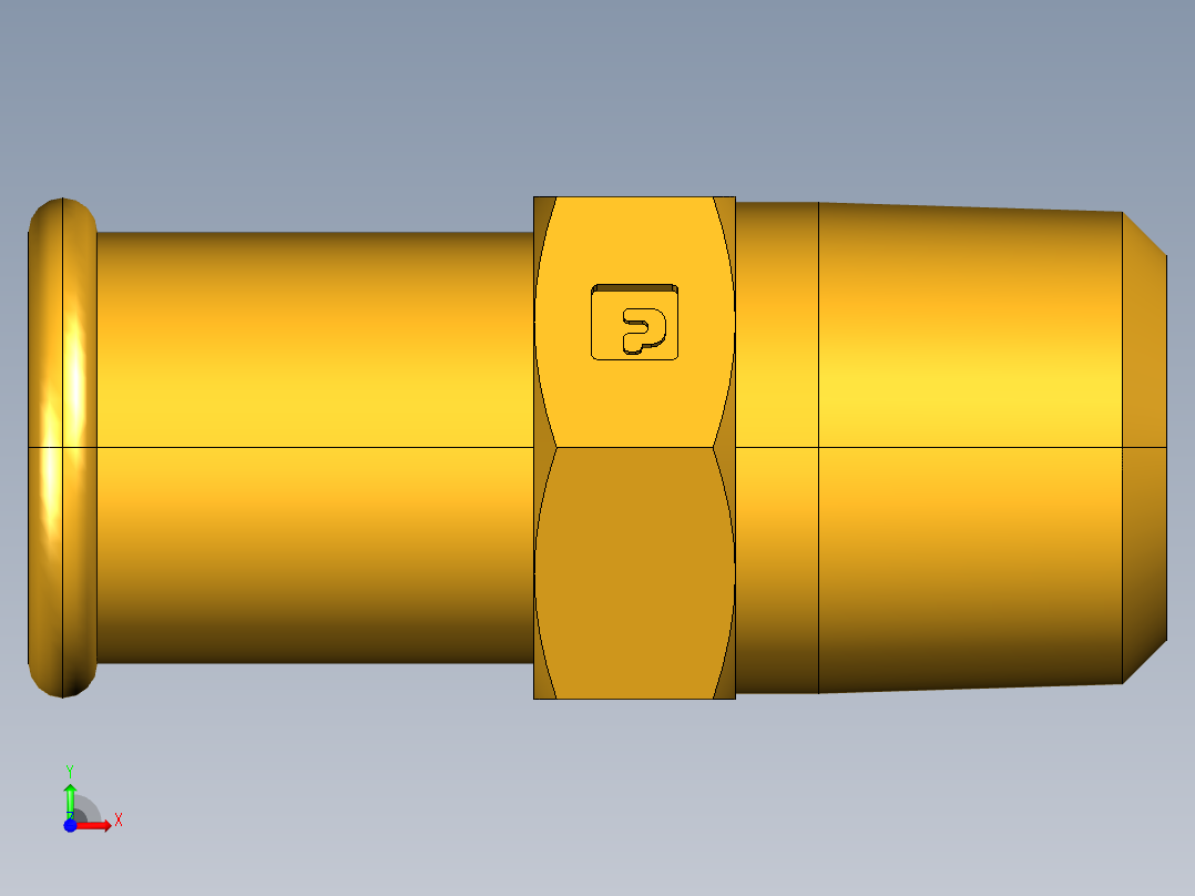 倒齿式工业管接头Beaded Hose Barb to male pipe 68HB-12-8前视图