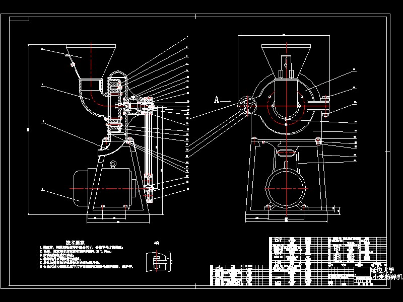 小麦粉碎机设计