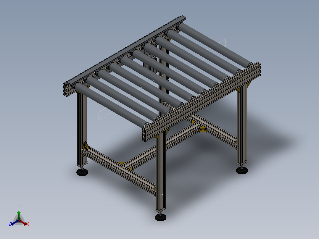 链式自动流水线机构正等轴测图