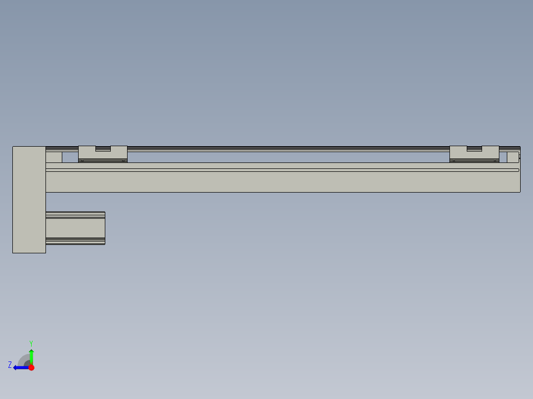 直线模组LHA6-S450-D-100W(16丝杆)设计图纸右视图