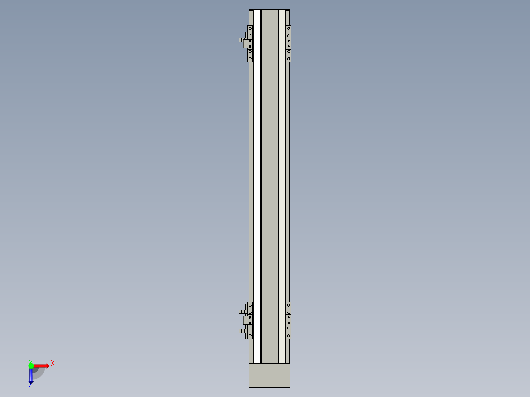 直线模组LHA6-S450-D-100W(16丝杆)设计图纸俯视图