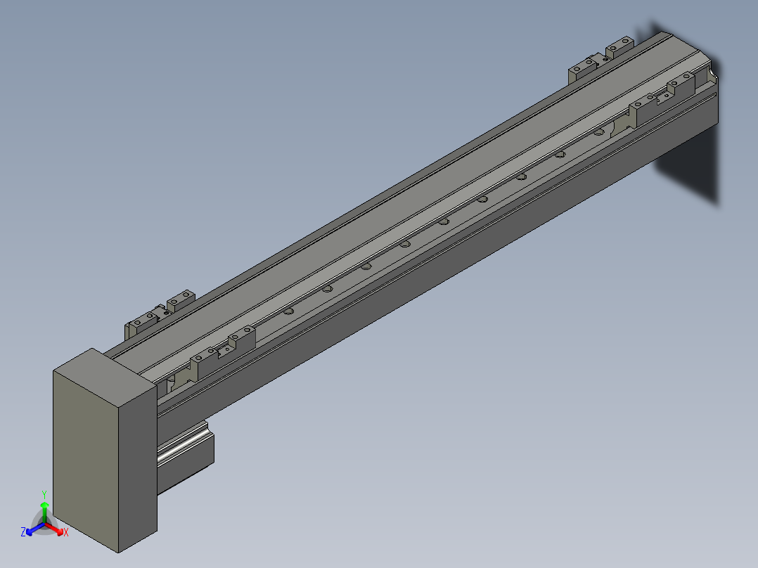 直线模组LHA6-S450-D-100W(16丝杆)设计图纸正等轴测图
