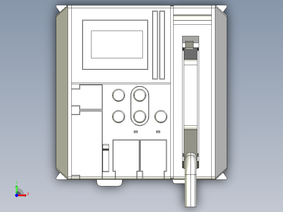 基恩士KV-3000_1000_kc图纸模型前视图