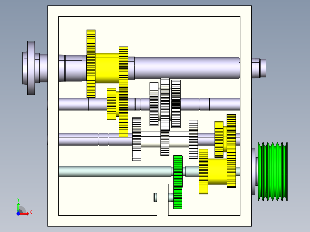 机床变速箱5前视图