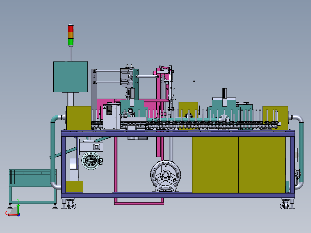 H587 链条循环式钢管喷涂机后视图