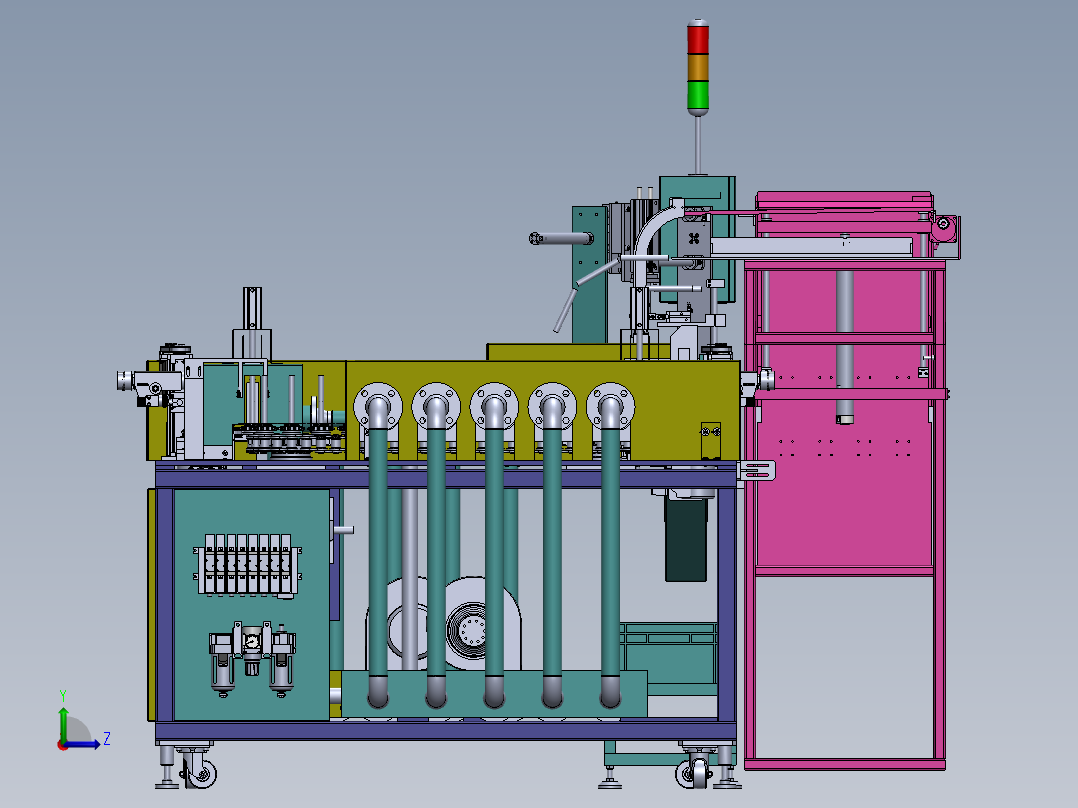 H587 链条循环式钢管喷涂机左视图