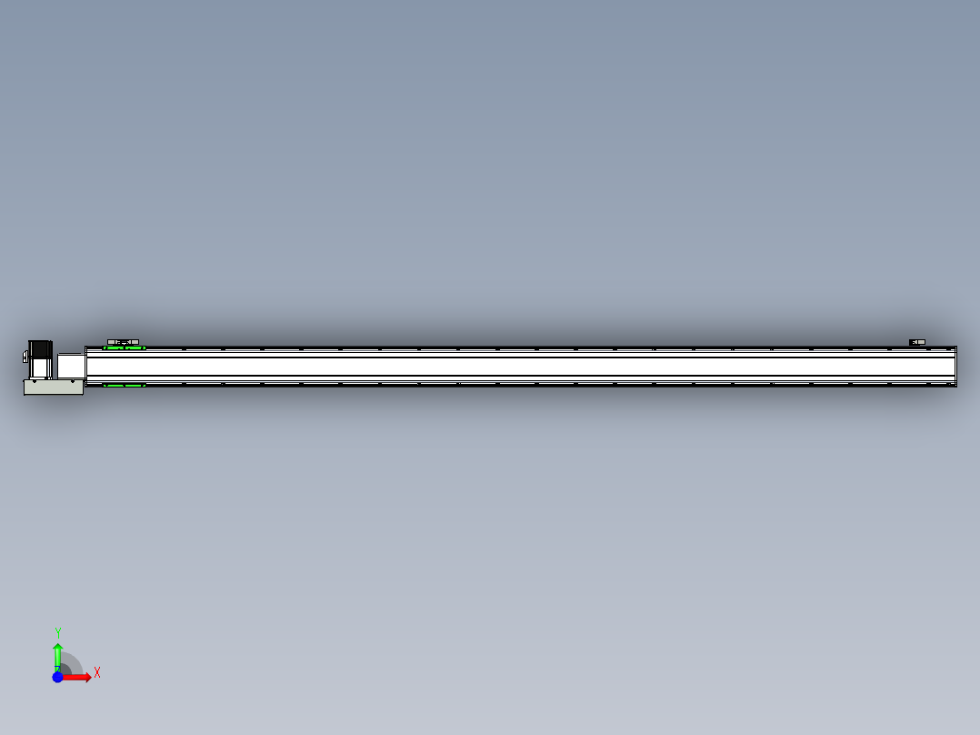 同步带滑台-半封闭B10H-L45-S2000-L-P40-D3前视图
