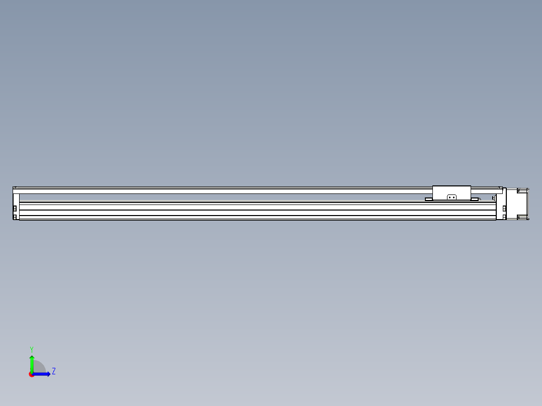 TPA-KNR-86E-1610C-L800A1-MR-BJ60-N3线性模块铝制底座左视图