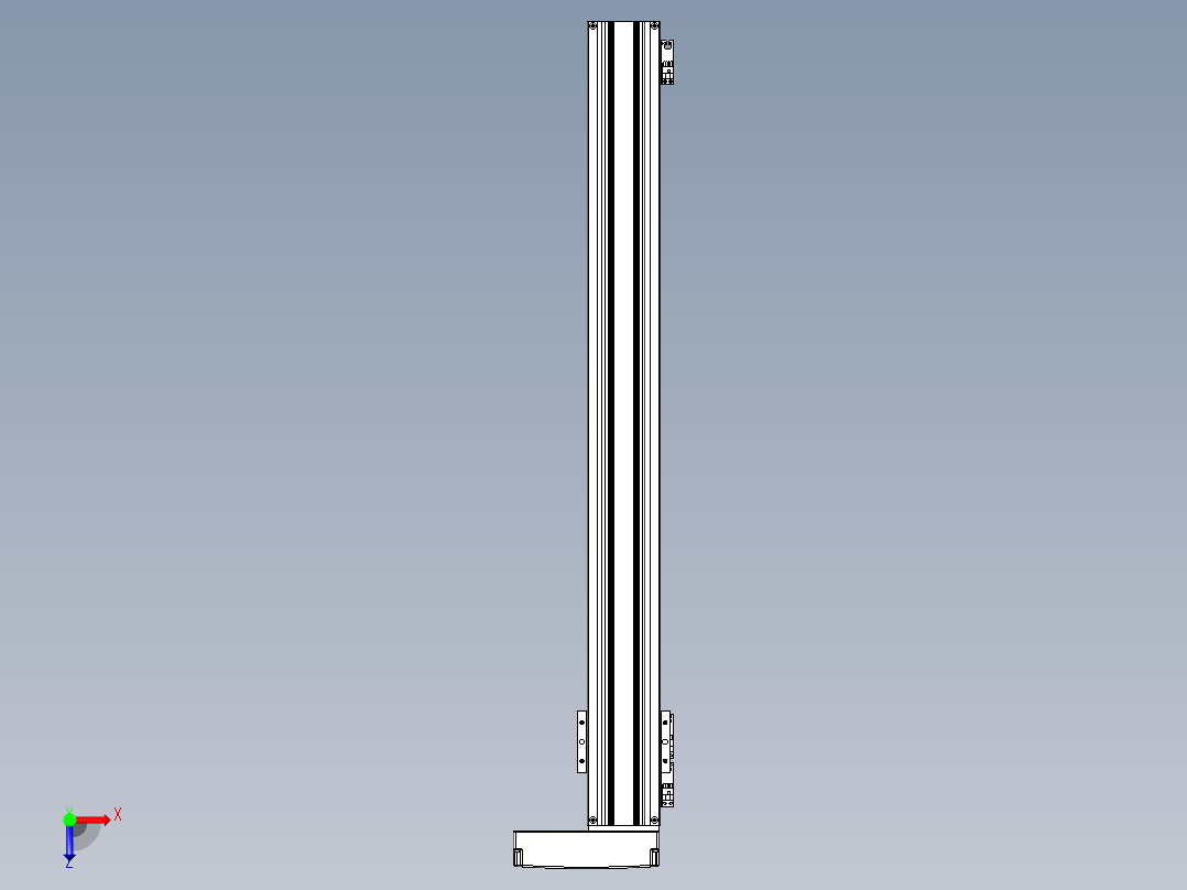 TPA-KNR-86E-1610C-L800A1-MR-BJ60-N3线性模块铝制底座俯视图