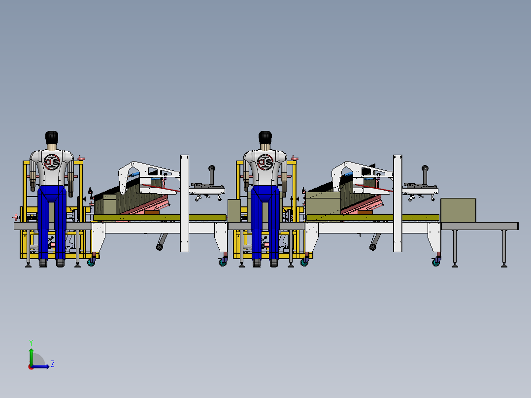 开箱封箱线体sw18可编辑左视图