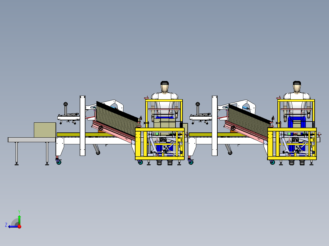 开箱封箱线体sw18可编辑右视图