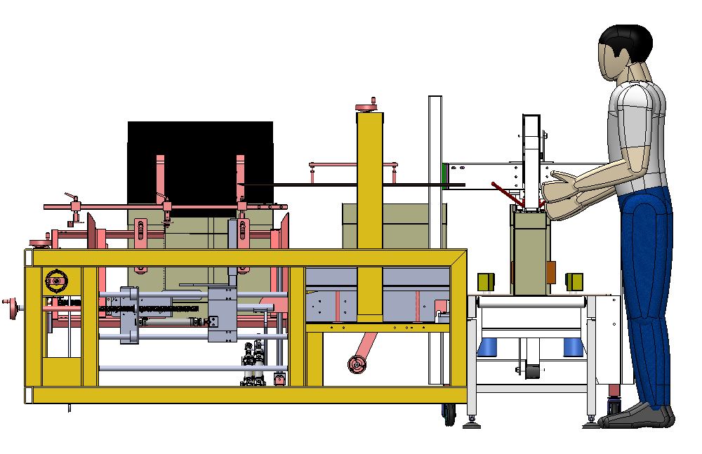开箱封箱线体sw18可编辑