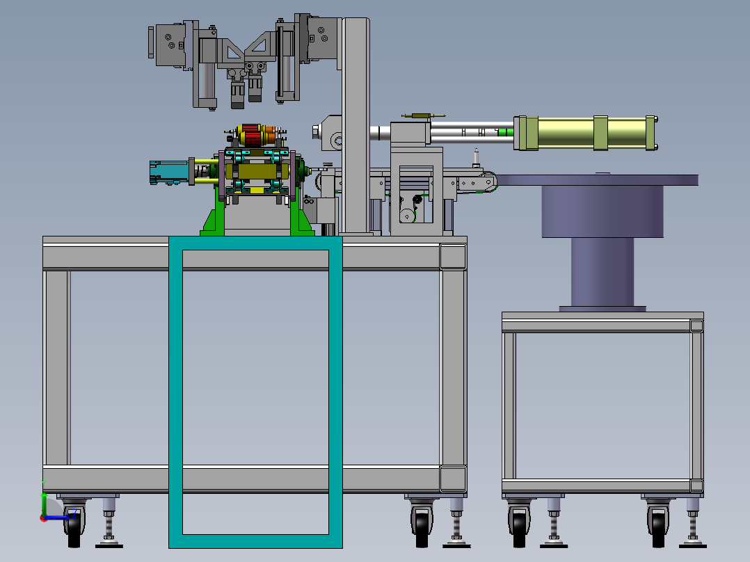 电机转子压装设备sw18可编辑左视图