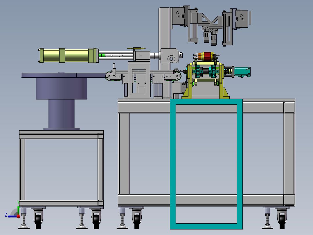 电机转子压装设备sw18可编辑右视图