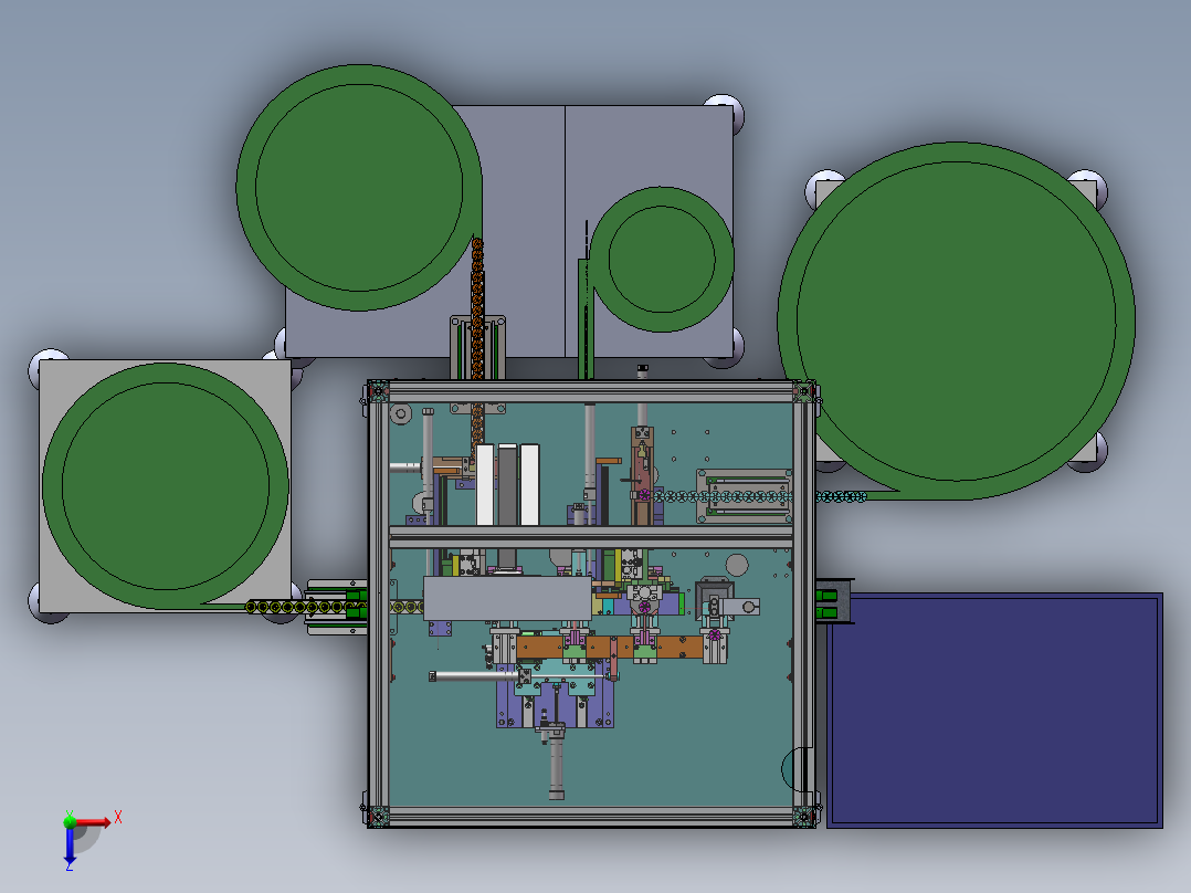 2023.02月-马桶阻尼器弹簧卡爪装配机（sw20可编辑+工程图）俯视图