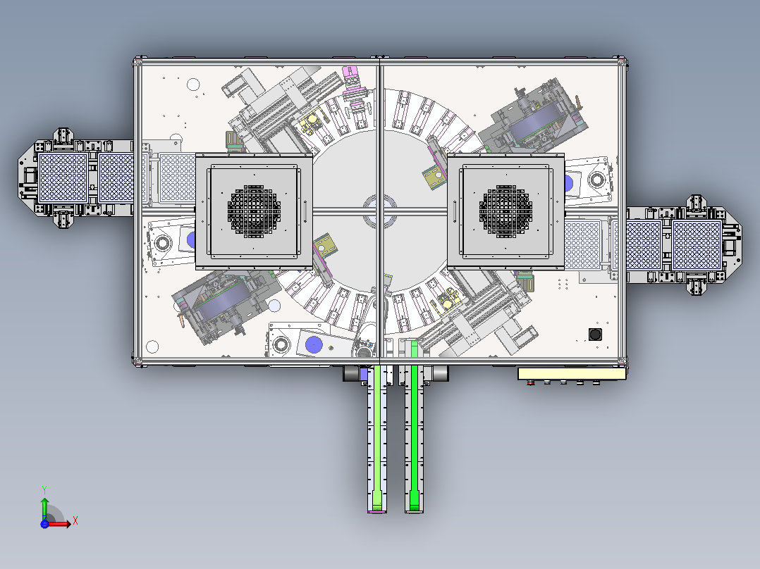 全自动压力传感器组装贴膜点胶一体机sw20可编辑前视图