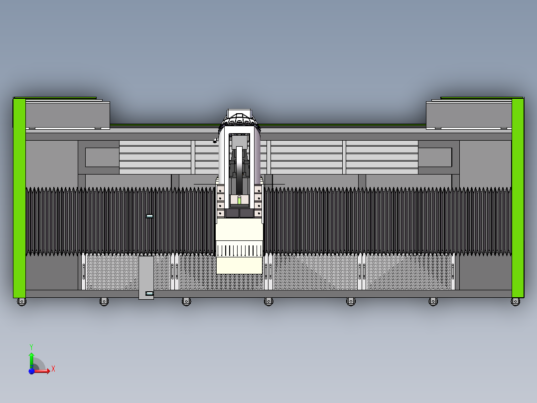 4540超大型钻攻中心sw18可编辑前视图