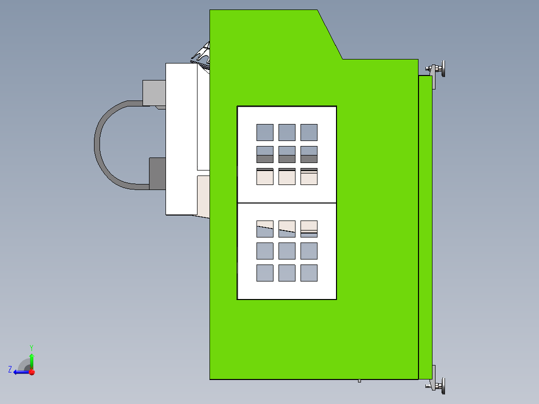 4540超大型钻攻中心sw18可编辑右视图