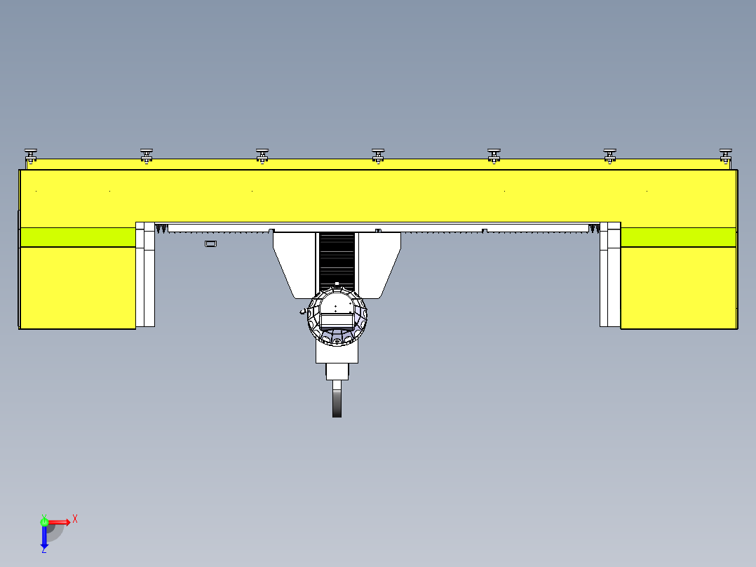4540超大型钻攻中心sw18可编辑俯视图