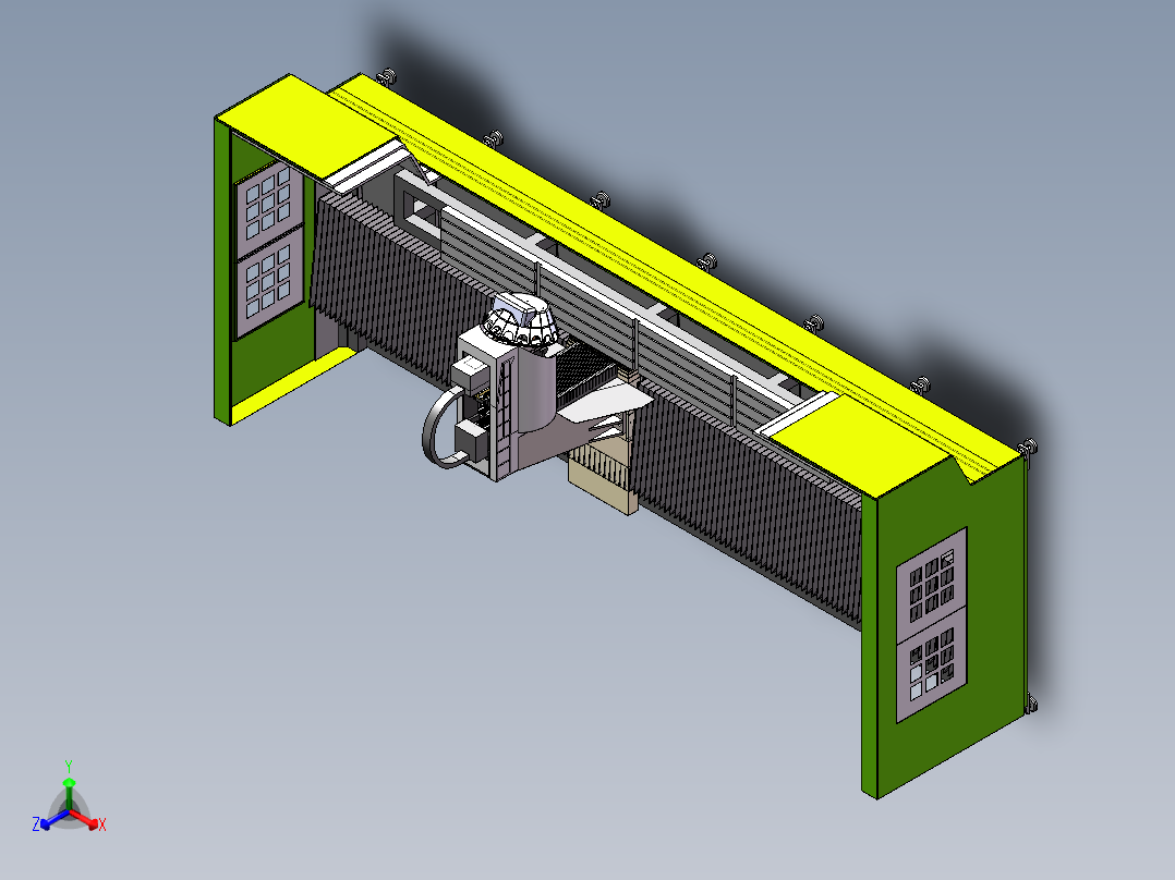 4540超大型钻攻中心sw18可编辑正等轴测图