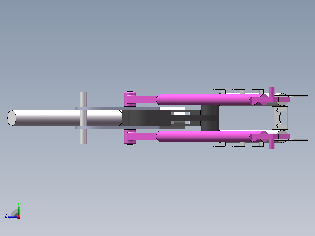 小型拖拉机整理车架设计【含图和文档】右视图