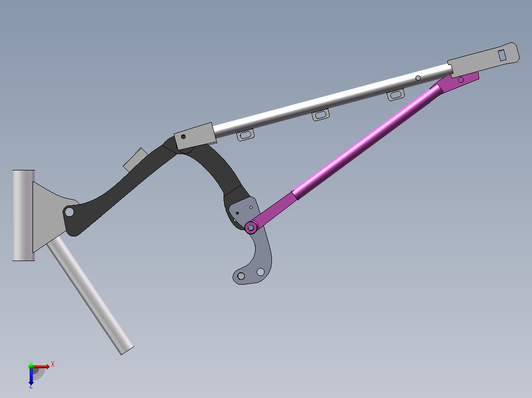 小型拖拉机整理车架设计【含图和文档】俯视图
