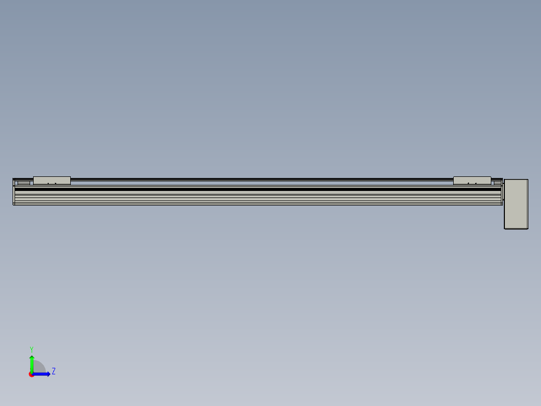 直线模组WG-LHB12-S1200-LD设计图纸左视图
