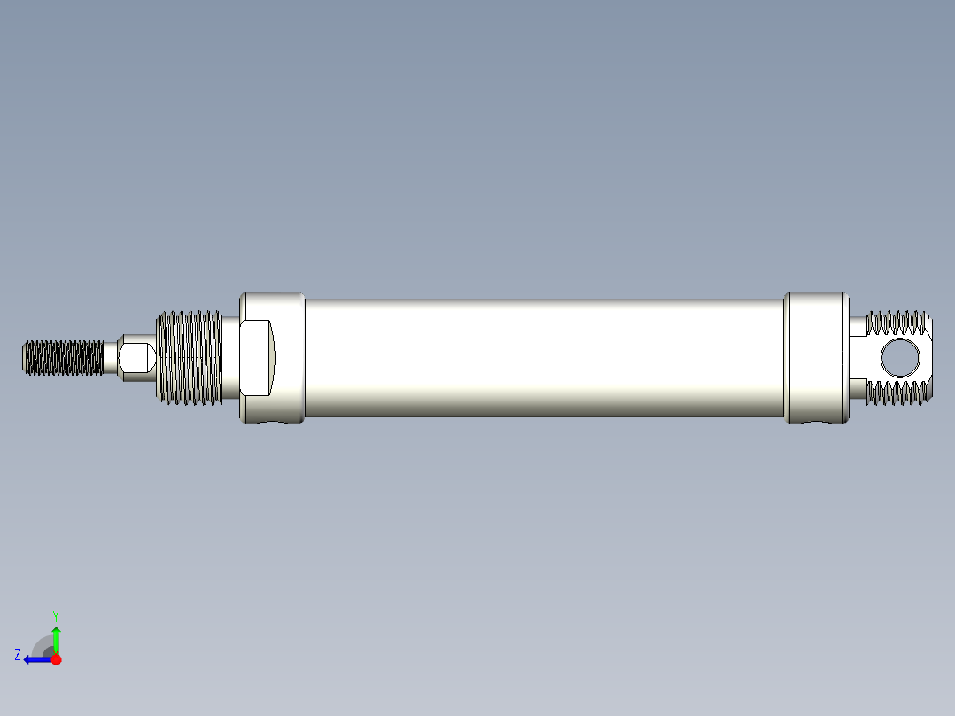 液压缸 油缸 (11)右视图