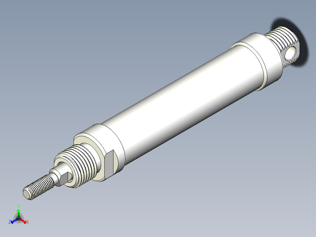 液压缸 油缸 (11)正等轴测图