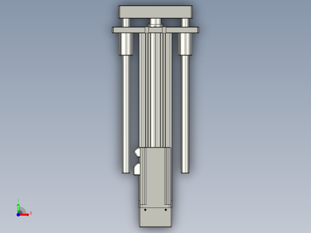12VZ电动缸-VZ6D-S200-BD前视图