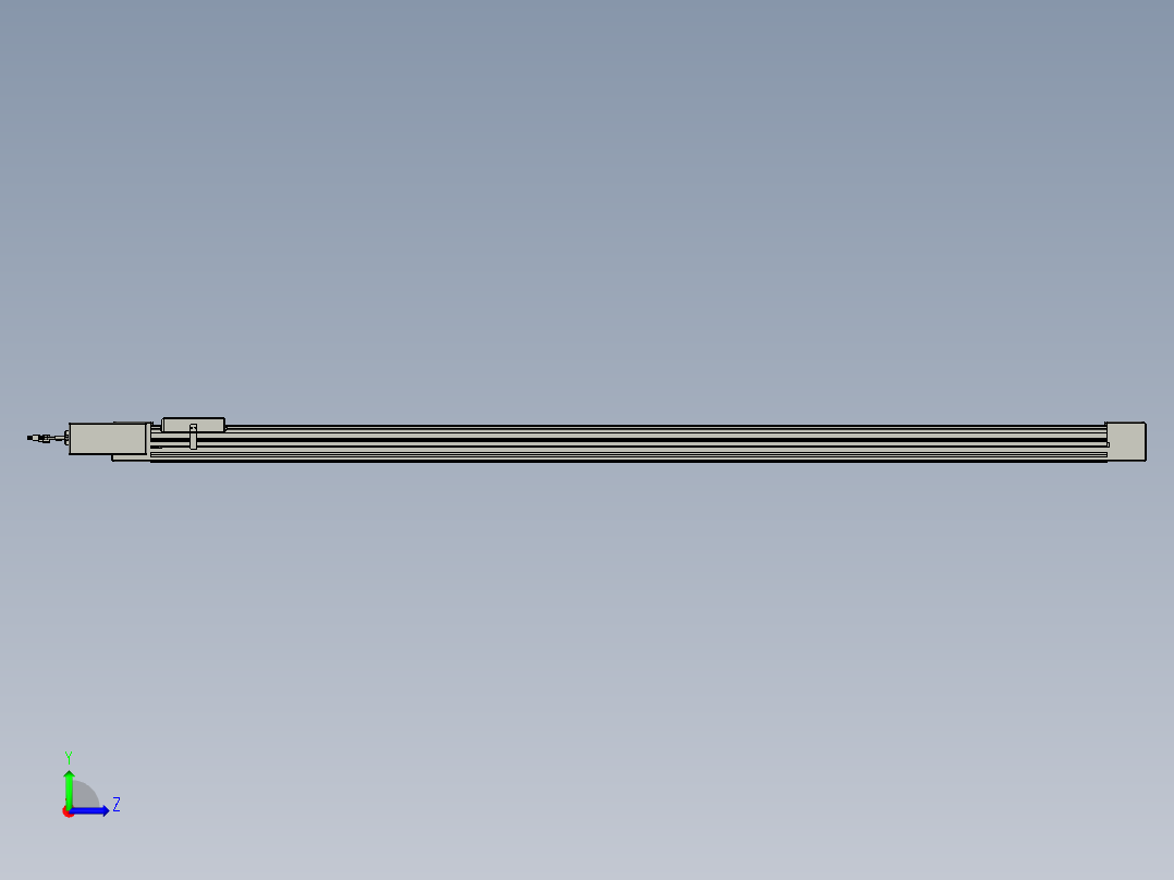 威洛博直线电机模组EB6-L70-S1800-BL-P40-MS3左视图