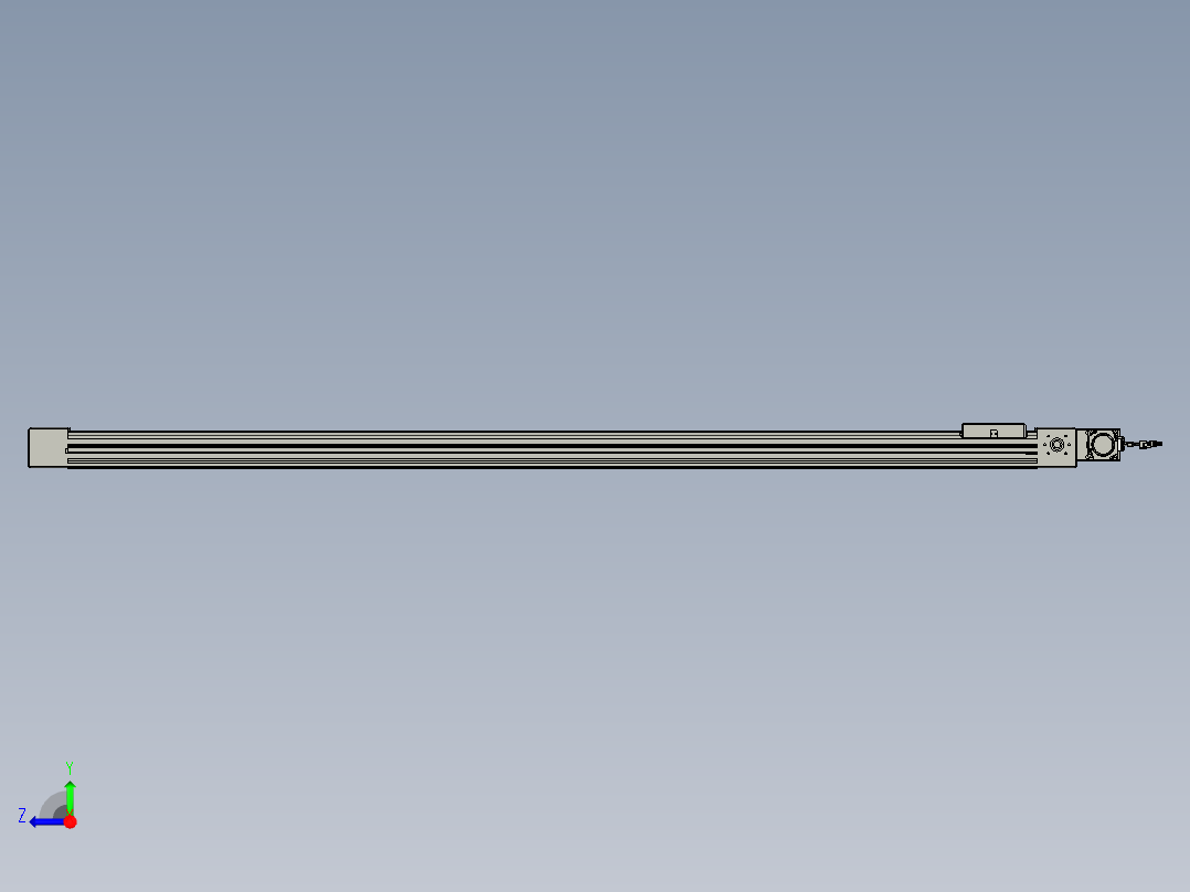 威洛博直线电机模组EB6-L70-S1800-BL-P40-MS3右视图