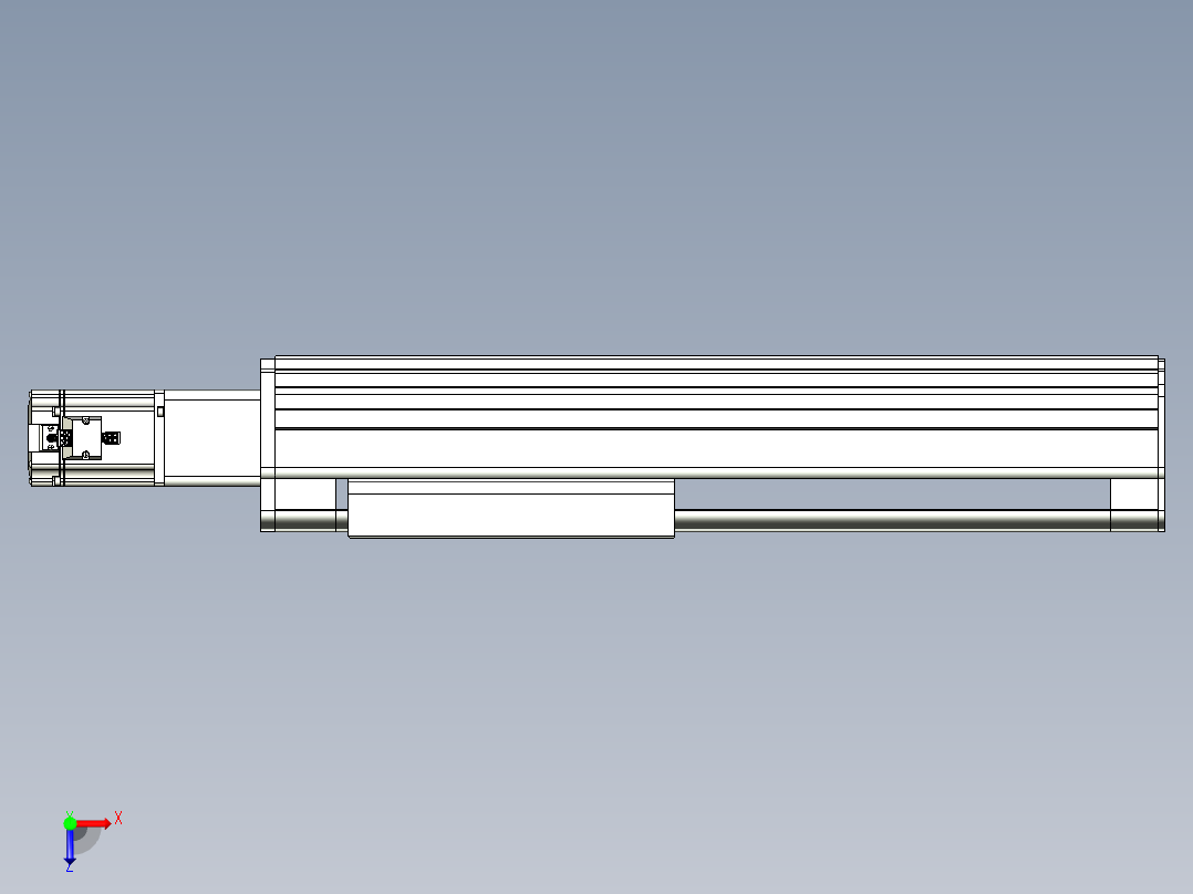 VF丝杆传动-一般环境VF27-Lxx-C-S350-BC-ZP75-C3俯视图