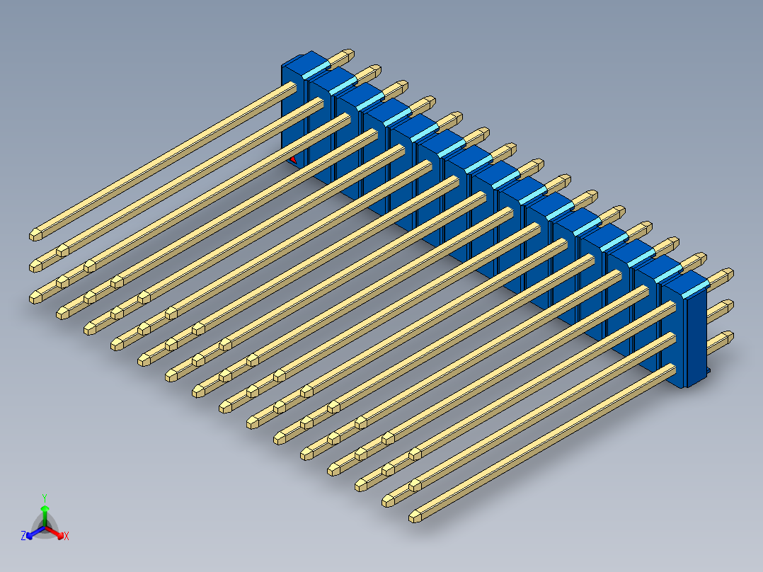 彩色公头100mil（2.54mm）系列-DS1021_blue_3x15p_100mil_Type43_rev1.0
