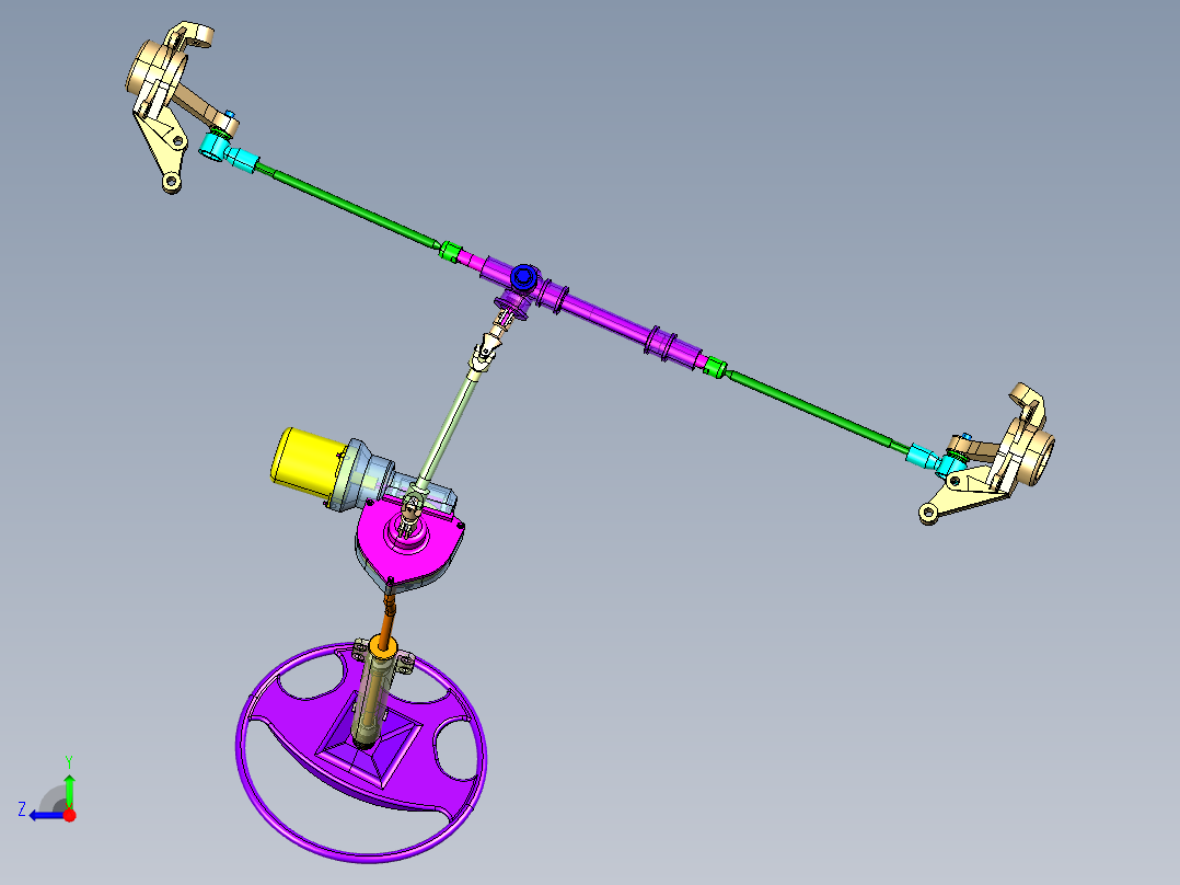 EPS汽车电子助力转向系统总成设计【三维CATIA】右视图