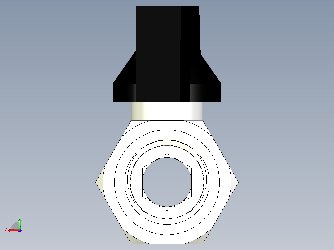 小球阀微型调节阀后视图