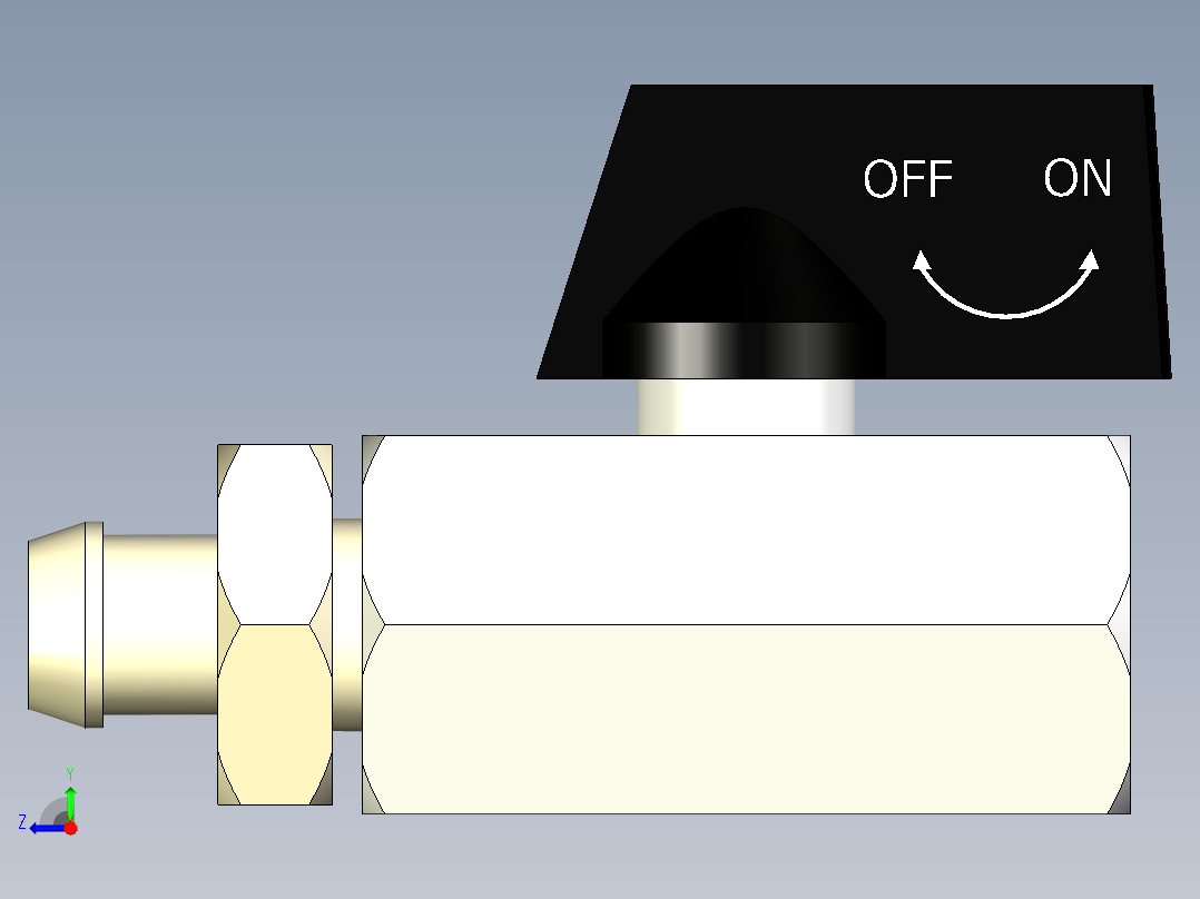 小球阀微型调节阀右视图