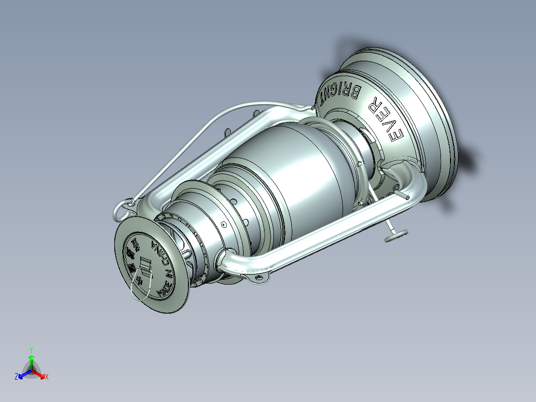 煤油提灯正等轴测图