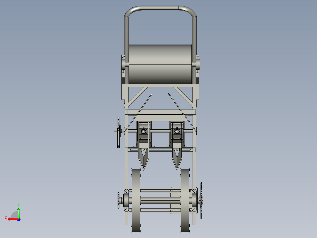 小型蔬菜播种机设计【说明书+CAD图+三维设计资料】后视图