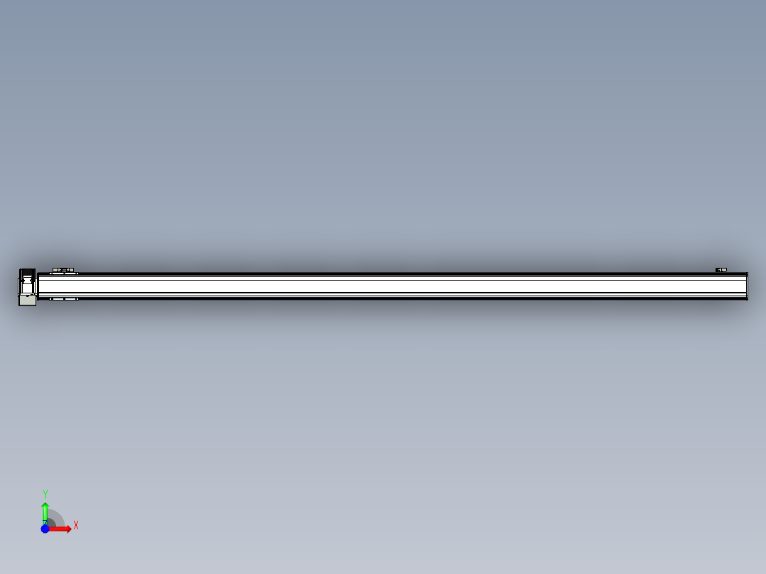 同步带滑台-半封闭B10H-L45-S2450-LU-P40-D3前视图