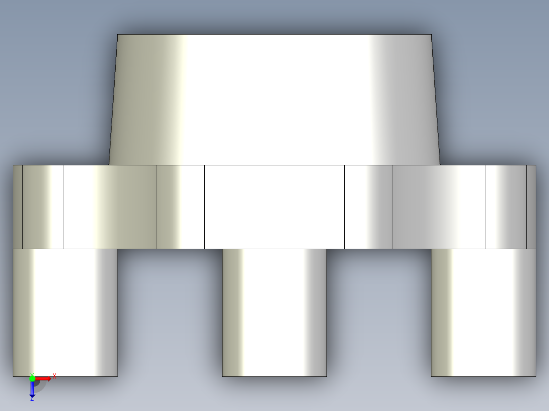 把手BK-3D多系列多零件图纸模型俯视图