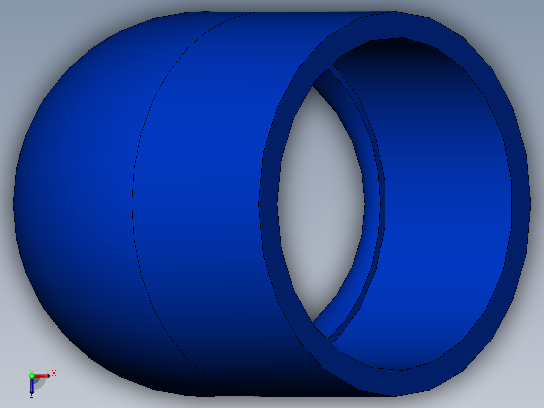 45度PVC弯头俯视图